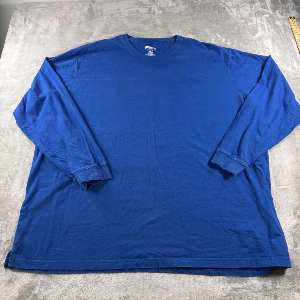 Duluth Trading Co Longtail T Mens 3XL Blue Long Sleeve Cotton Crewneck Shirt